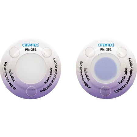 CHEMTEQ Filter Change Indicator Sticker B for Ammonia Vapor 251